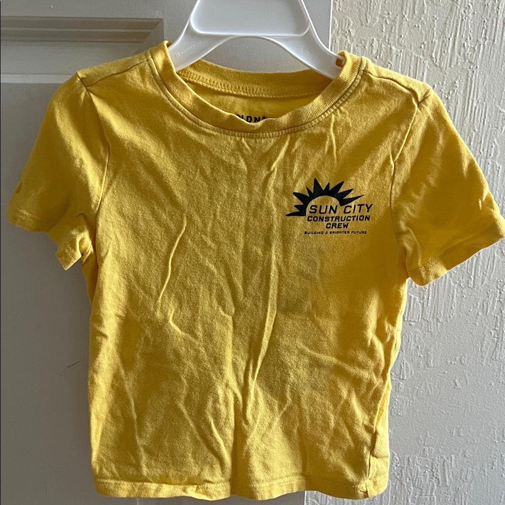 Yellow Toddler Boys Graphic Tee Construction Crew